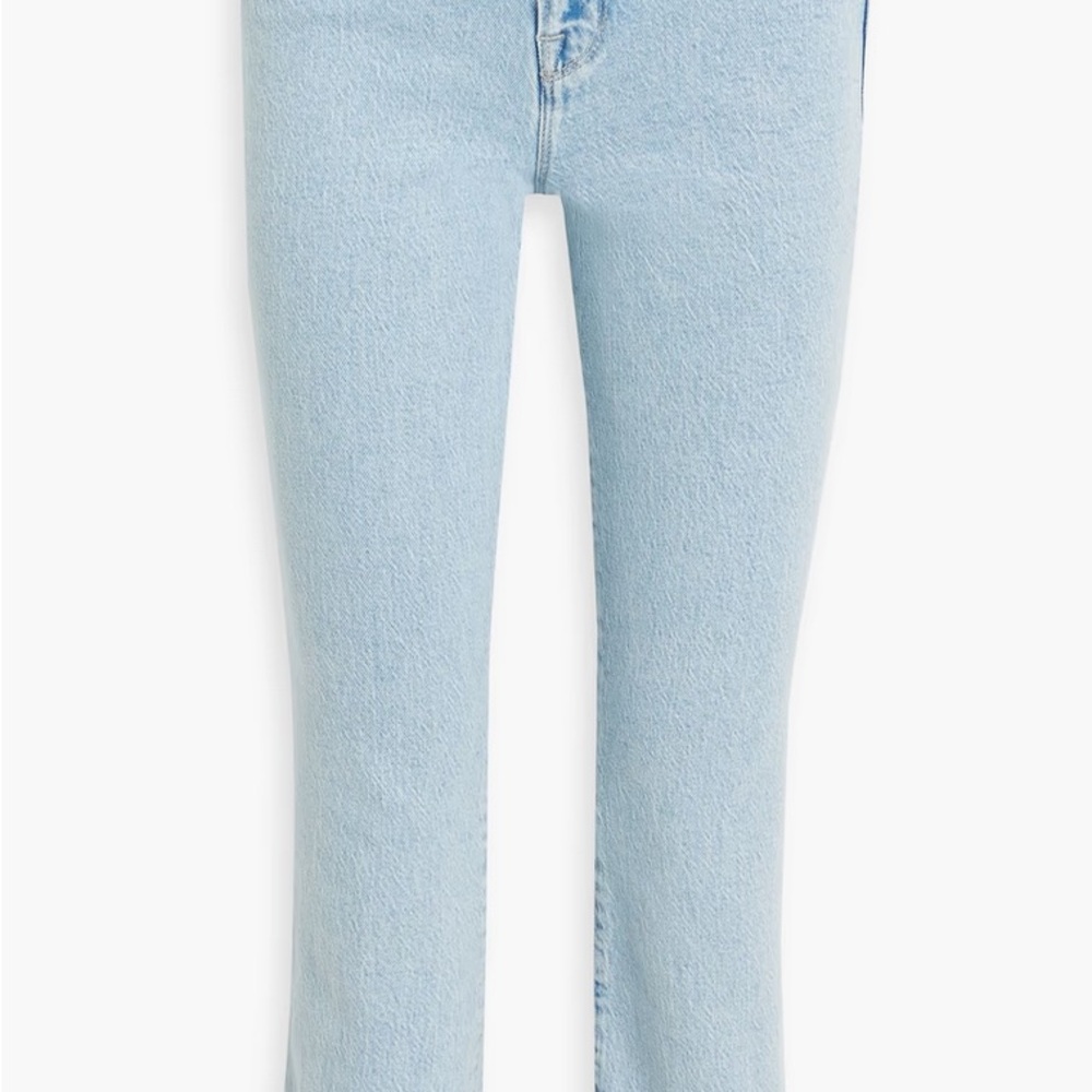 FRAME Le Super High Crop Bootcut Jeans Distressed Raw Hem Size 31 NWT $320 MSRP - Picture 3 of 10